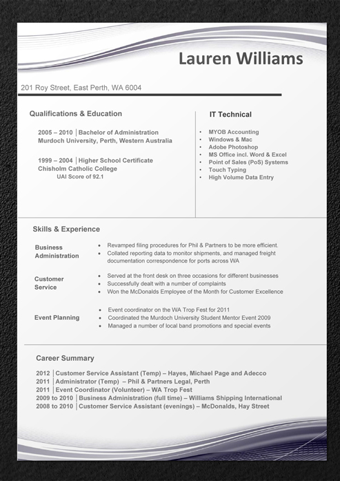 Resume Templates Download - Professional Resume and CV ...